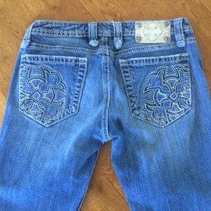 Miss Me Blue Jean Long Shorts Size 28